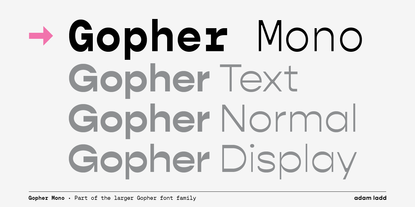 Пример шрифта Gopher Mono #9